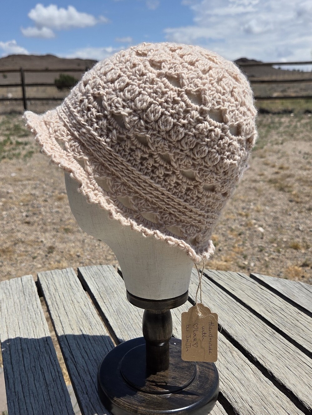 Artisan Handmade Lightweight Virgin Wool Blend Cozy Boho Crochet Bucket Hat